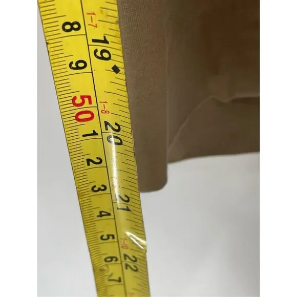 Talbots Cropped Capri Pants‎ Women Plus Size 20 Khaki Brown Tan Gold Button New - Picture 5 of 10